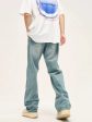 Basic Light Blue Straight-leg Jeans Hot on Sale