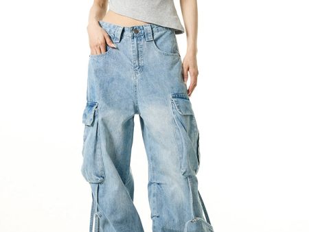 Wide-Leg Cargo Jeans For Discount