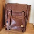 Vintage Leather Backpack with Buckle Straps For Cheap