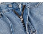 Belted Adjustable Washed Blue Jeans Discount