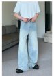 Washed Light Blue Jeans Hot on Sale