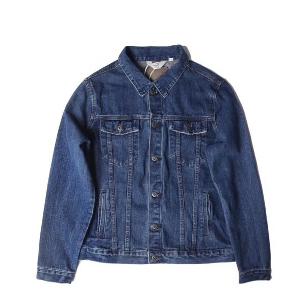 Washed Slim Fit Denim Jacket on Sale