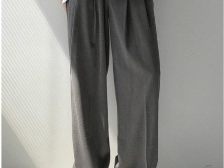 Wide-Leg Drape Suit Pants on Sale