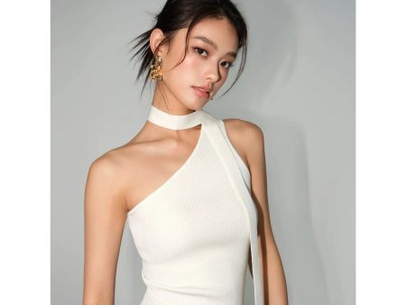 Asymmetric Halter Neck Tank Top For Sale