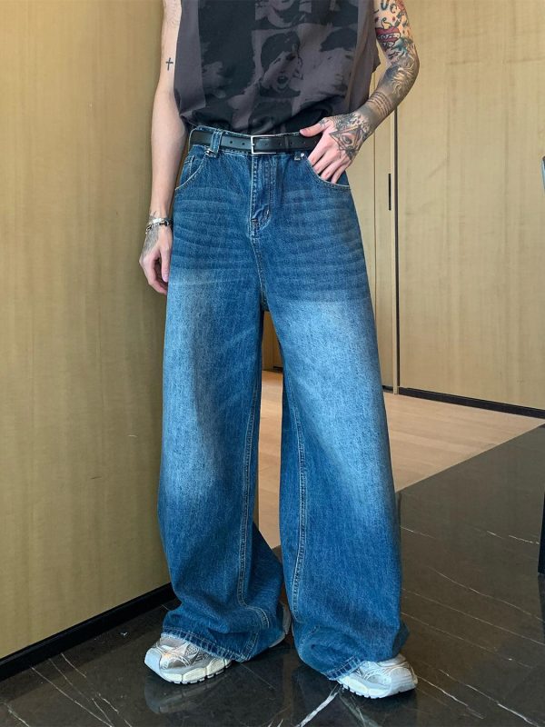 Washed High Waist Wide Leg Jeans For Discount