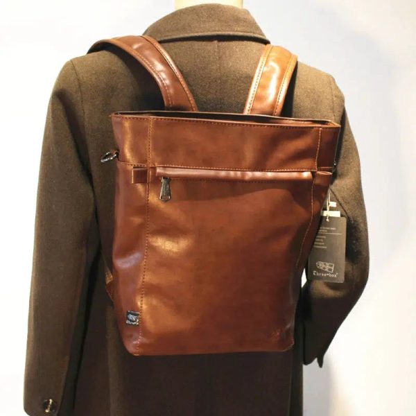 Vintage PU Leather Backpack Discount