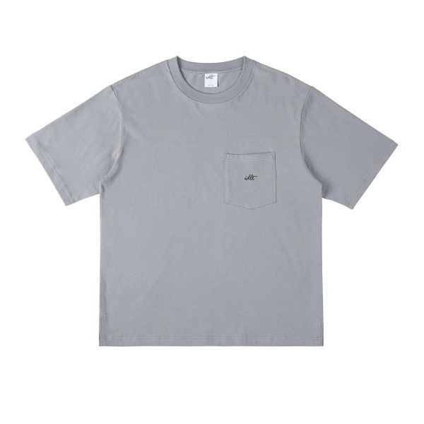 Washed Pocket Logo Embroidery T-shirt Supply