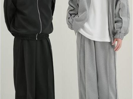 Zip Jacket & Sweatshirt Two-piece Set Fashion