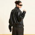 Belted Waist Structured Leather Jacket Supply