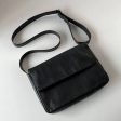 Black Leather Flap Shoulder Bag Cheap