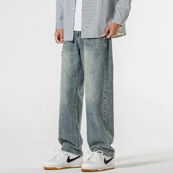 Washed Regular Fit Straight-leg Jeans Discount