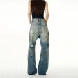 Vintage Distressed Wide-Leg Jeans Discount