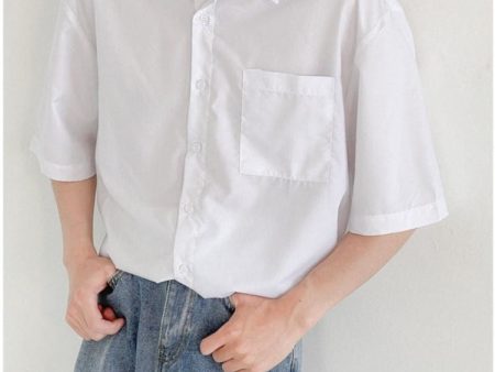 Basic Thin Short-sleeved Shirt For Discount