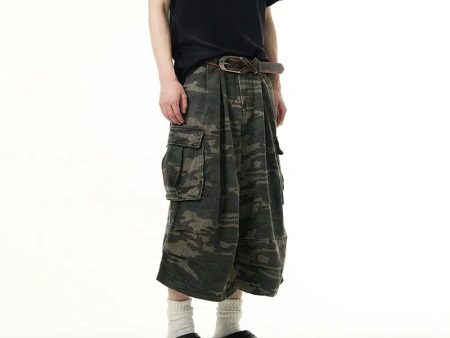 Wide-leg Camouflage Cargo Pants Sale