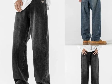 Washed Retro Straight-leg Jeans Online