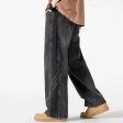 Washed Drawstring Straight Leg Pants Cheap