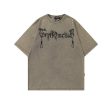 Washed Letter Printed T-Shirt Online now