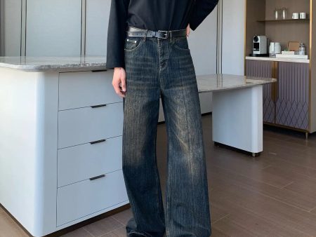 Washed Straight-leg Wide-leg Jeans Hot on Sale