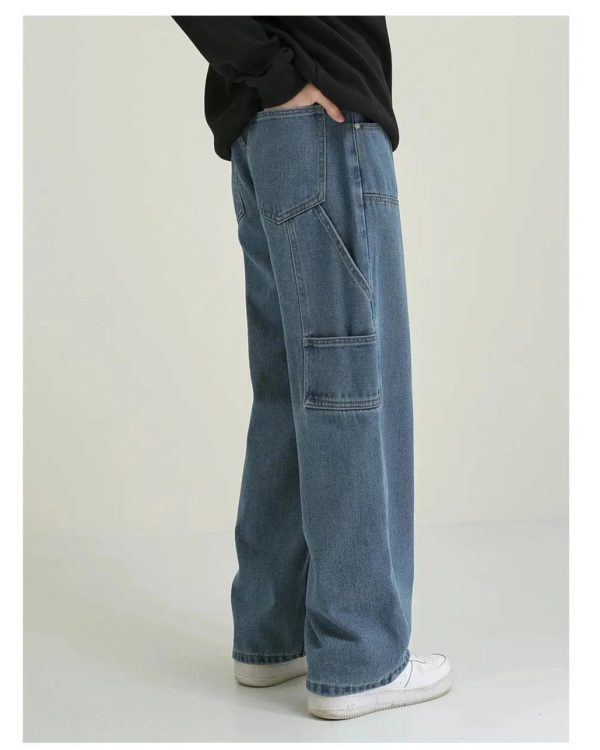 Washed Overalls Straight-leg Jeans Online