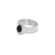 Black Agate Stone Ring Hot on Sale