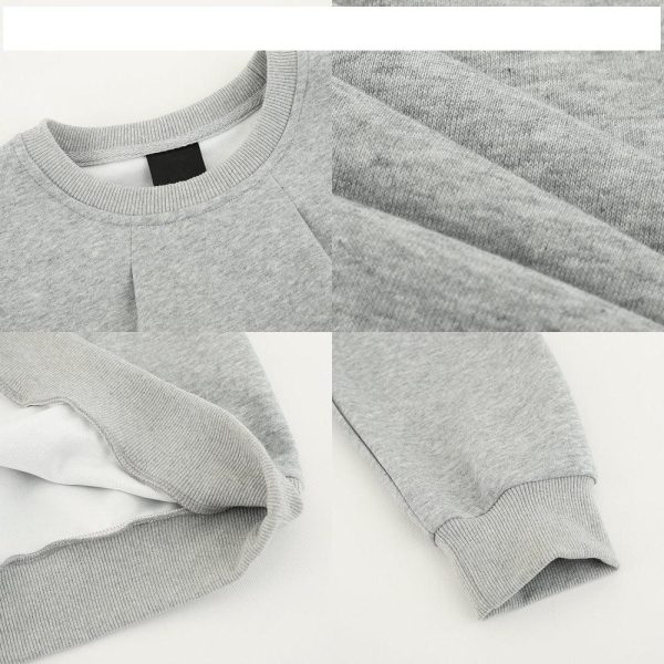 Basic Solid Color Pullover Sweatshirt Online Sale