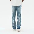 Washed Cross Patch Jeans For Cheap