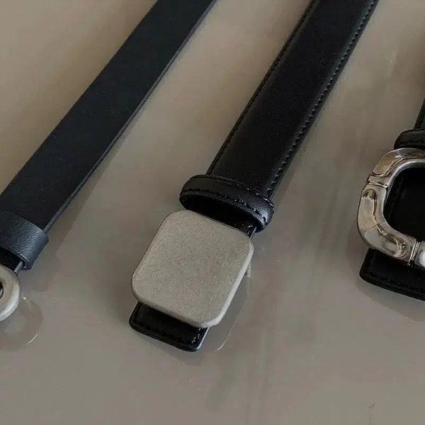 Elegant Leather Belts with Unique Buckle Designs For Cheap