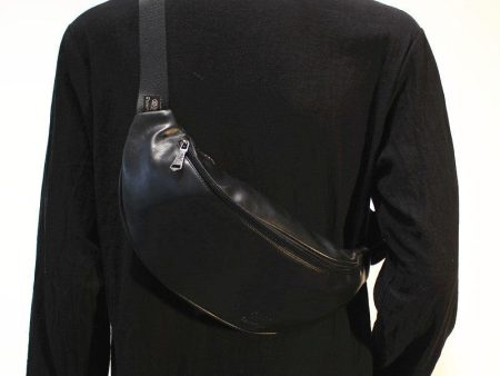 Black Faux Leather Chest Bag Online