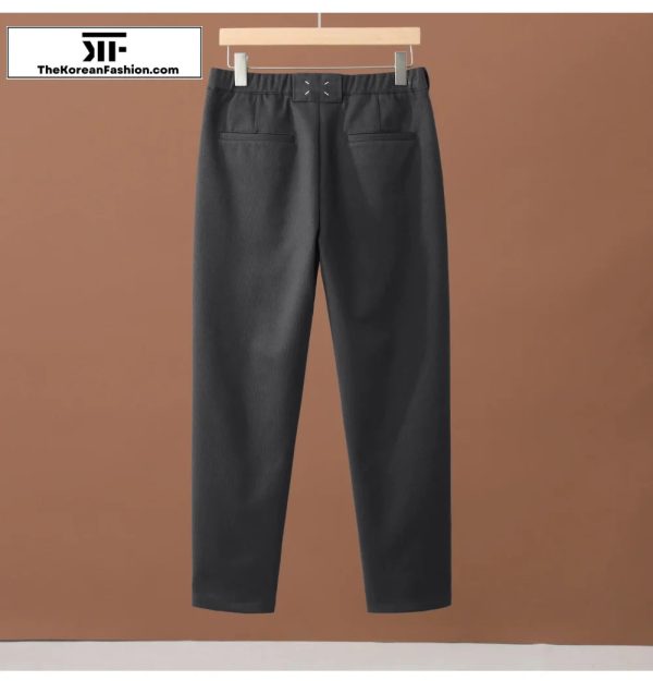 Winter Woolen Elastic Waist Suit Pants Online now