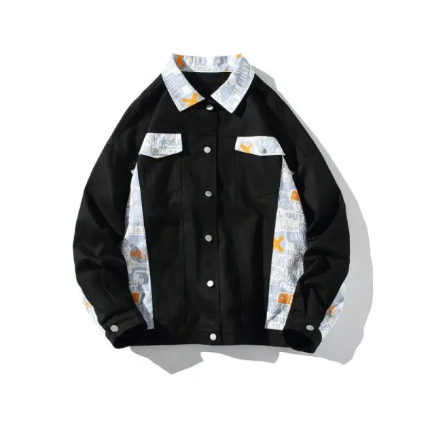 BF Style Letter Splicing Lapel Jacket Online