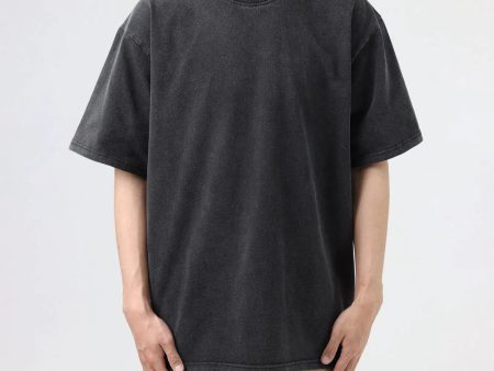 Washed Round Neck Short Sleeve T-shirt Supply