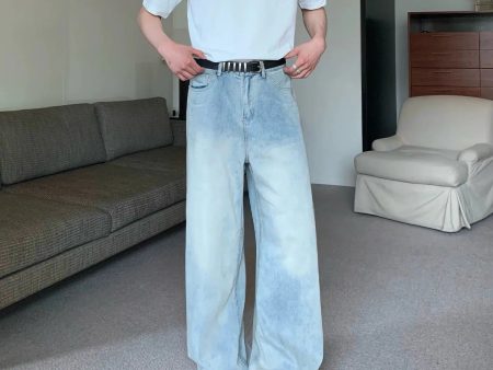 Washed Light Blue Jeans Hot on Sale