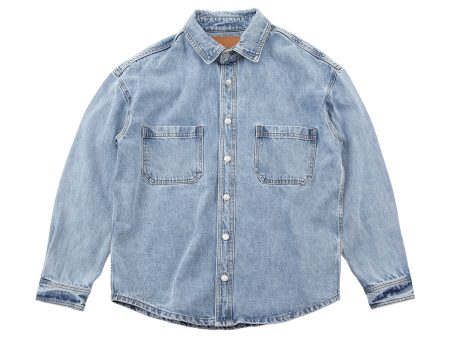 Washed Loose Denim Shirt Jacket Sale