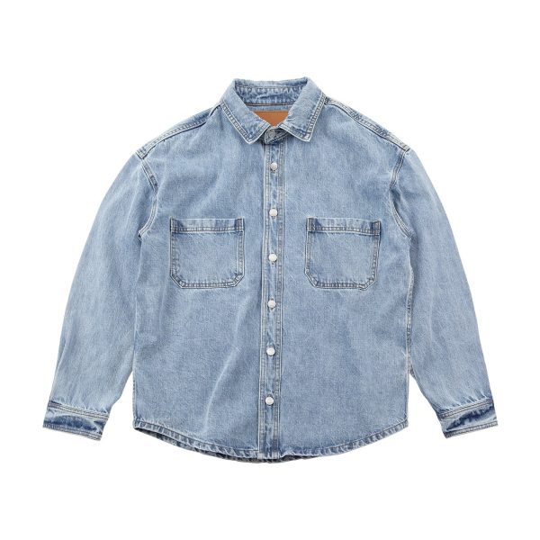 Washed Loose Denim Shirt Jacket Sale