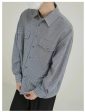 Vertical Stripe Button-down Shirt Hot on Sale