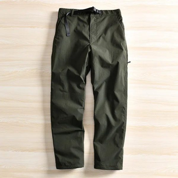 Waterproof Velvet Buckle Straight Pants Online Sale