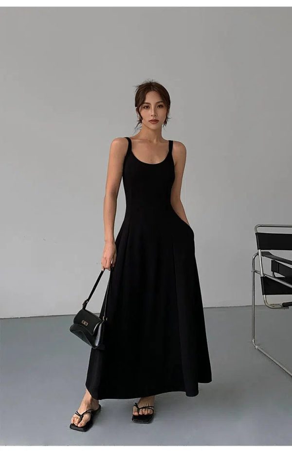 Black Fitted Sleeveless Dress Fashion