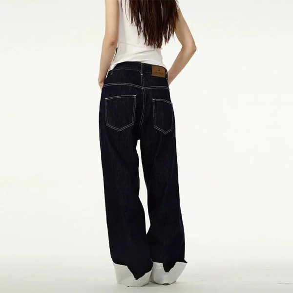 Versatile Straight Wide-leg Jeans on Sale