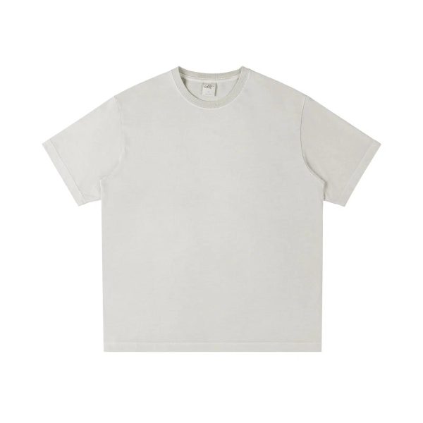 Basic Washed Cotton Drop Shoulder T-shirt Cheap