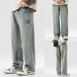 Washed  Loose Straight Retro Jeans Hot on Sale