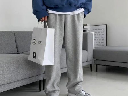 Wide Leg Light Gray Sweatpants Hot on Sale