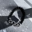 Black Bead Chain Bracelet Online Sale