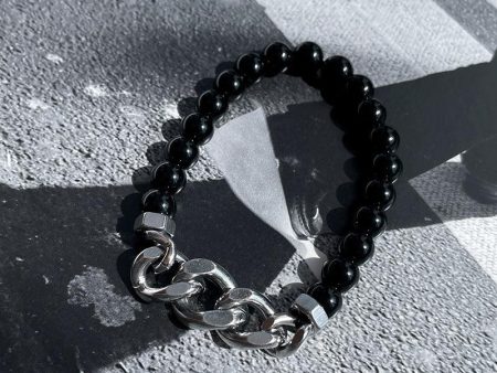 Black Bead Chain Bracelet Online Sale