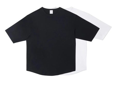 Basic Washed Curved Loose T-shirt Sale