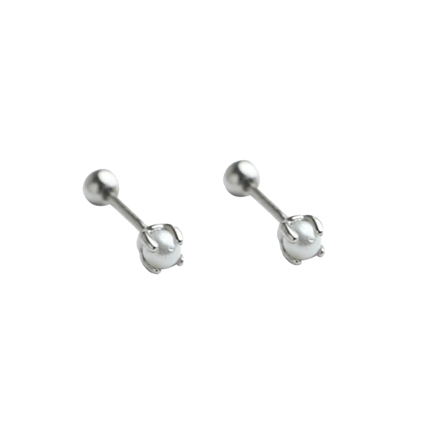 925 Sterling Silver Pearl Stud Earrings Supply