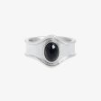 Black Agate Stone Ring Hot on Sale