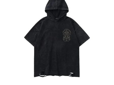 Washed Hooded T-shirt Discount