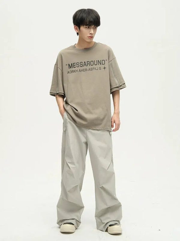 Wide-leg Straight-leg Nylon Pants Online