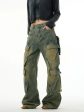 Washed Multi-pocket Cargo Jeans on Sale