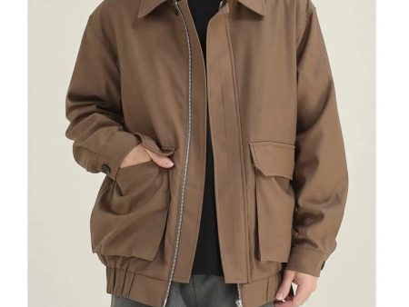 Anti-wrinkle Multi Pocket Lapel Jacket Sale